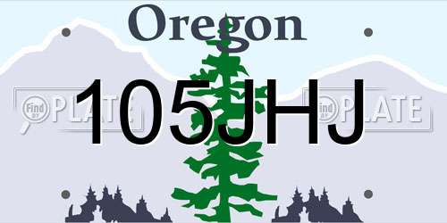 105JHJ Oregon License Plate
