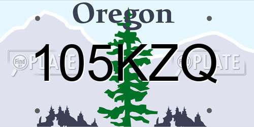 105KZQ Oregon License Plate