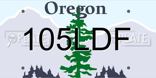 105LDF Oregon License Plate
