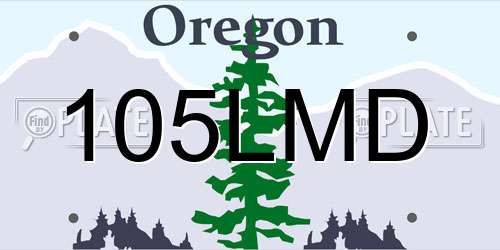 105LMD Oregon License Plate