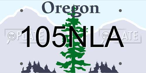 105NLA Oregon License Plate