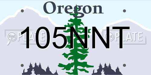 105NNT Oregon License Plate