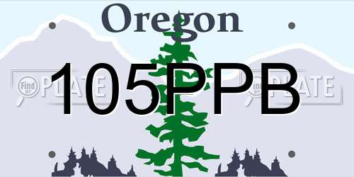 105PPB Oregon License Plate
