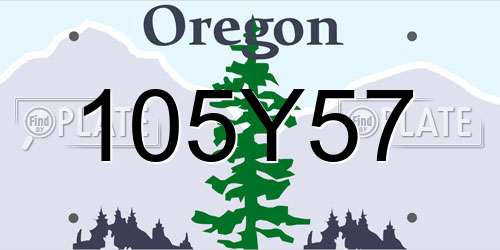 105Y57 Oregon License Plate