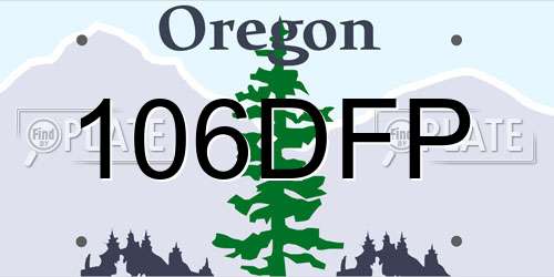 106DFP Oregon License Plate