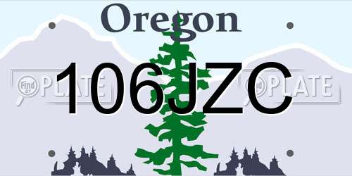 106JZC Oregon License Plate