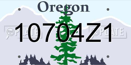 10704Z1 Oregon License Plate
