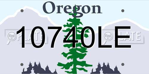 10740LE Oregon License Plate