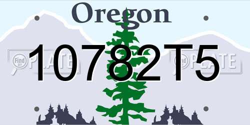 10782T5 Oregon License Plate