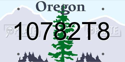 10782T8 Oregon License Plate