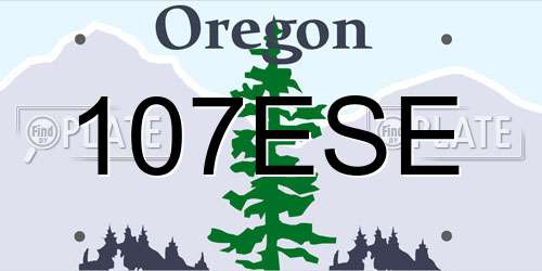 107ESE Oregon License Plate