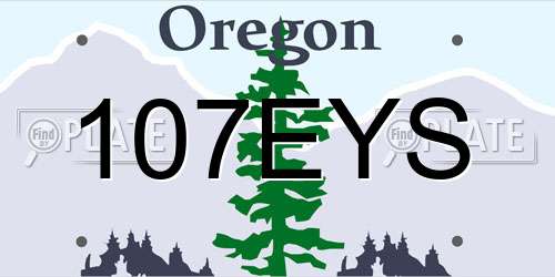 107EYS Oregon License Plate