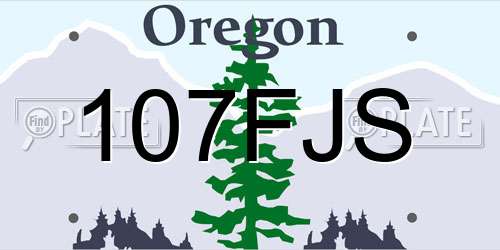 107FJS Oregon License Plate