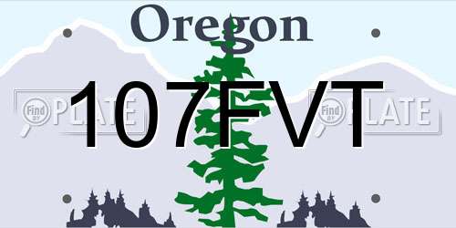 107FVT Oregon License Plate