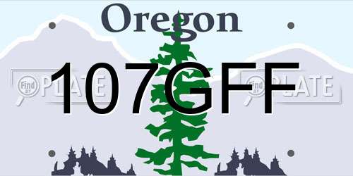 107GFF Oregon License Plate