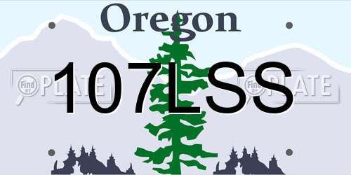 107LSS Oregon License Plate