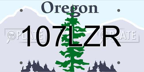 107LZR Oregon License Plate