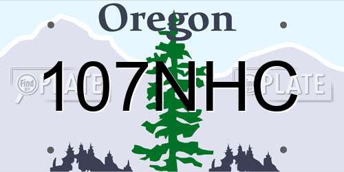 107NHC Oregon License Plate
