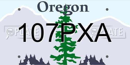 107PXA Oregon License Plate