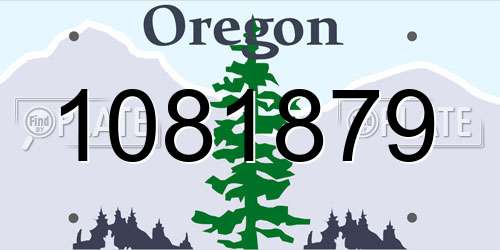 1081879 Oregon License Plate