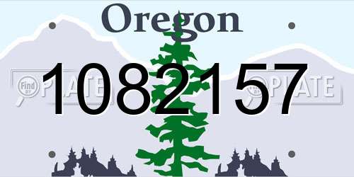 1082157 Oregon License Plate