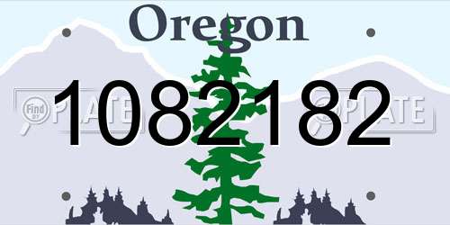 1082182 Oregon License Plate