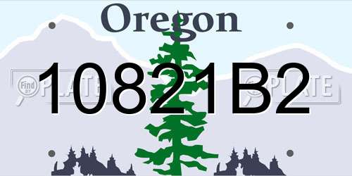 10821B2 Oregon License Plate