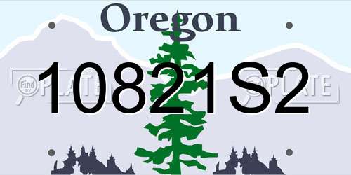 10821S2 Oregon License Plate