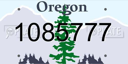 1085777 Oregon License Plate