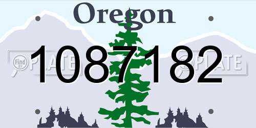 1087182 Oregon License Plate