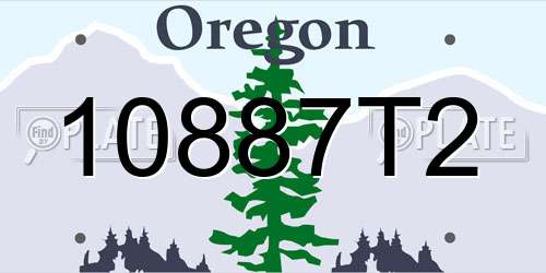 10887T2 Oregon License Plate