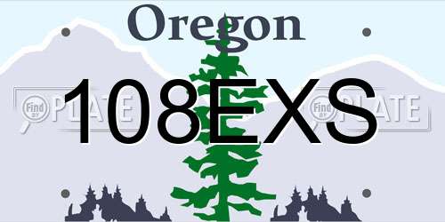 108EXS Oregon License Plate