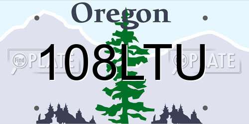 108LTU Oregon License Plate