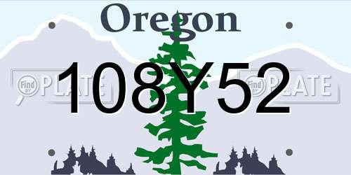 108Y52 Oregon License Plate