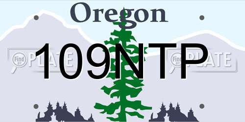 109NTP Oregon License Plate