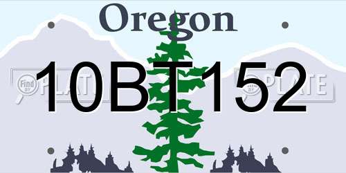 10BT152 Oregon License Plate