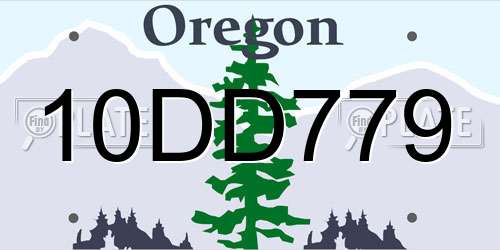 10DD779 Oregon License Plate