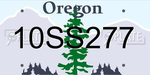 10SS277 Oregon License Plate