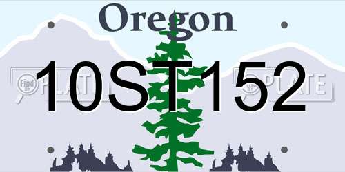 10ST152 Oregon License Plate