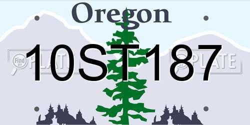 10ST187 Oregon License Plate