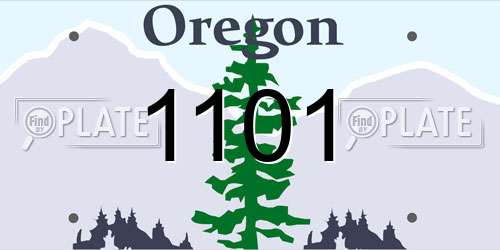 1101 Oregon License Plate