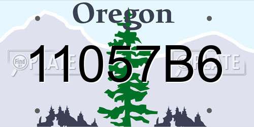 11057B6 Oregon License Plate