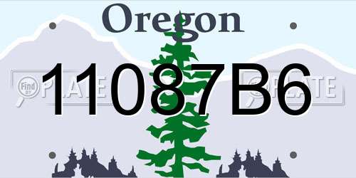 11087B6 Oregon License Plate