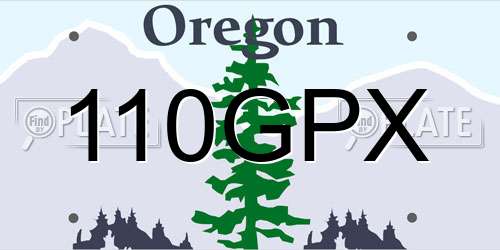 110GPX Oregon License Plate