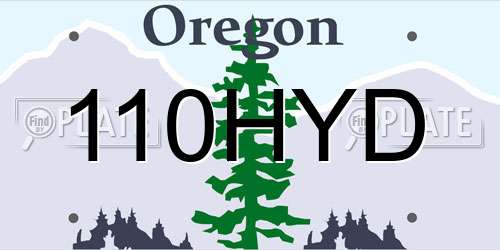 110HYD Oregon License Plate