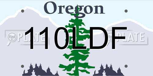 110LDF Oregon License Plate
