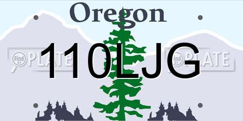 110LJG Oregon License Plate