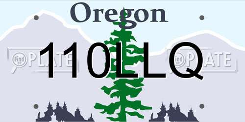 110LLQ Oregon License Plate