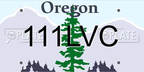 111LVC Oregon License Plate