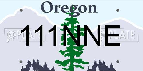 111NNE Oregon License Plate